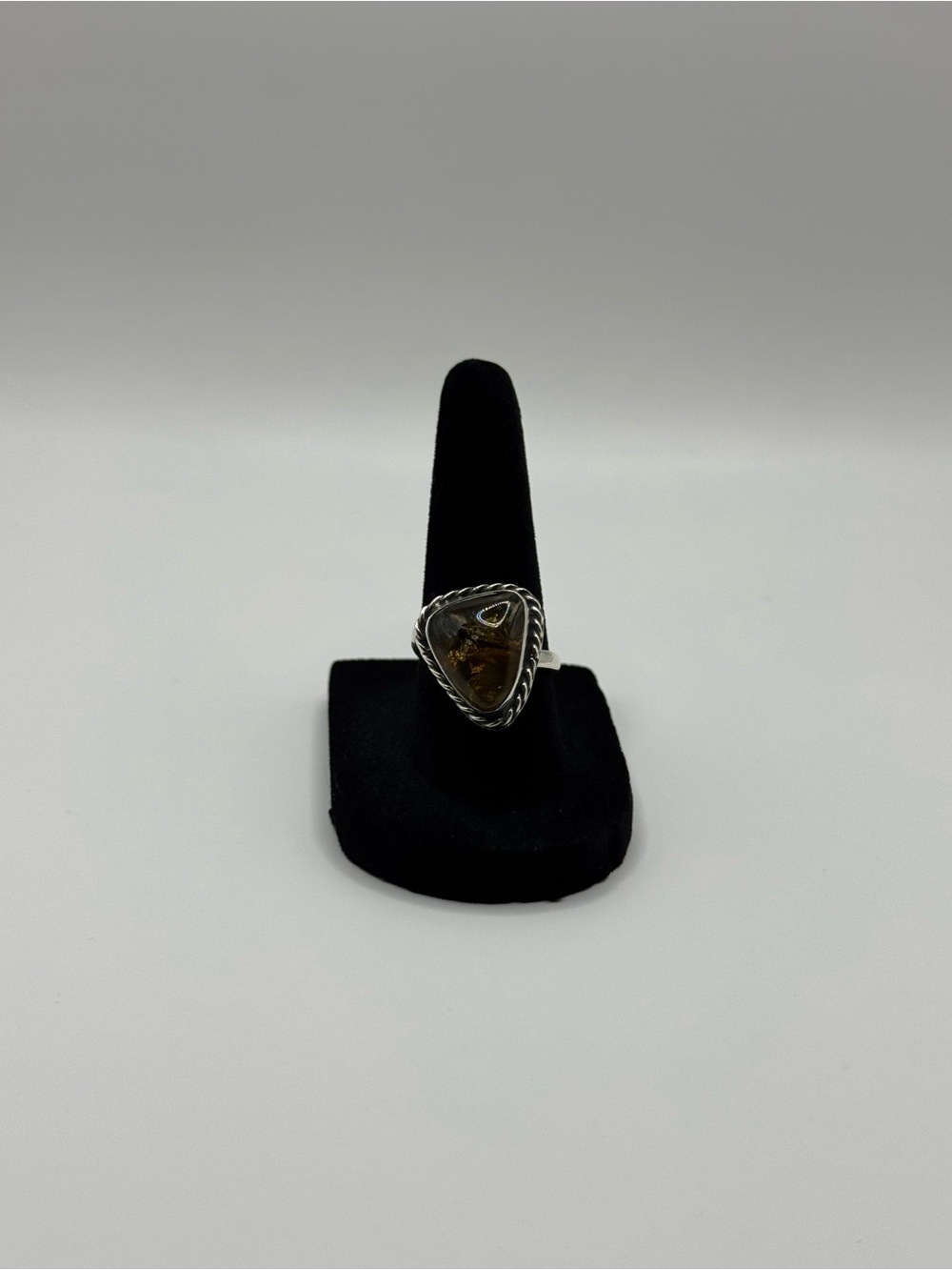 S925 silver real amber ring 8